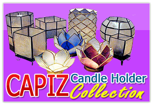 Capiz Philippine candle holder